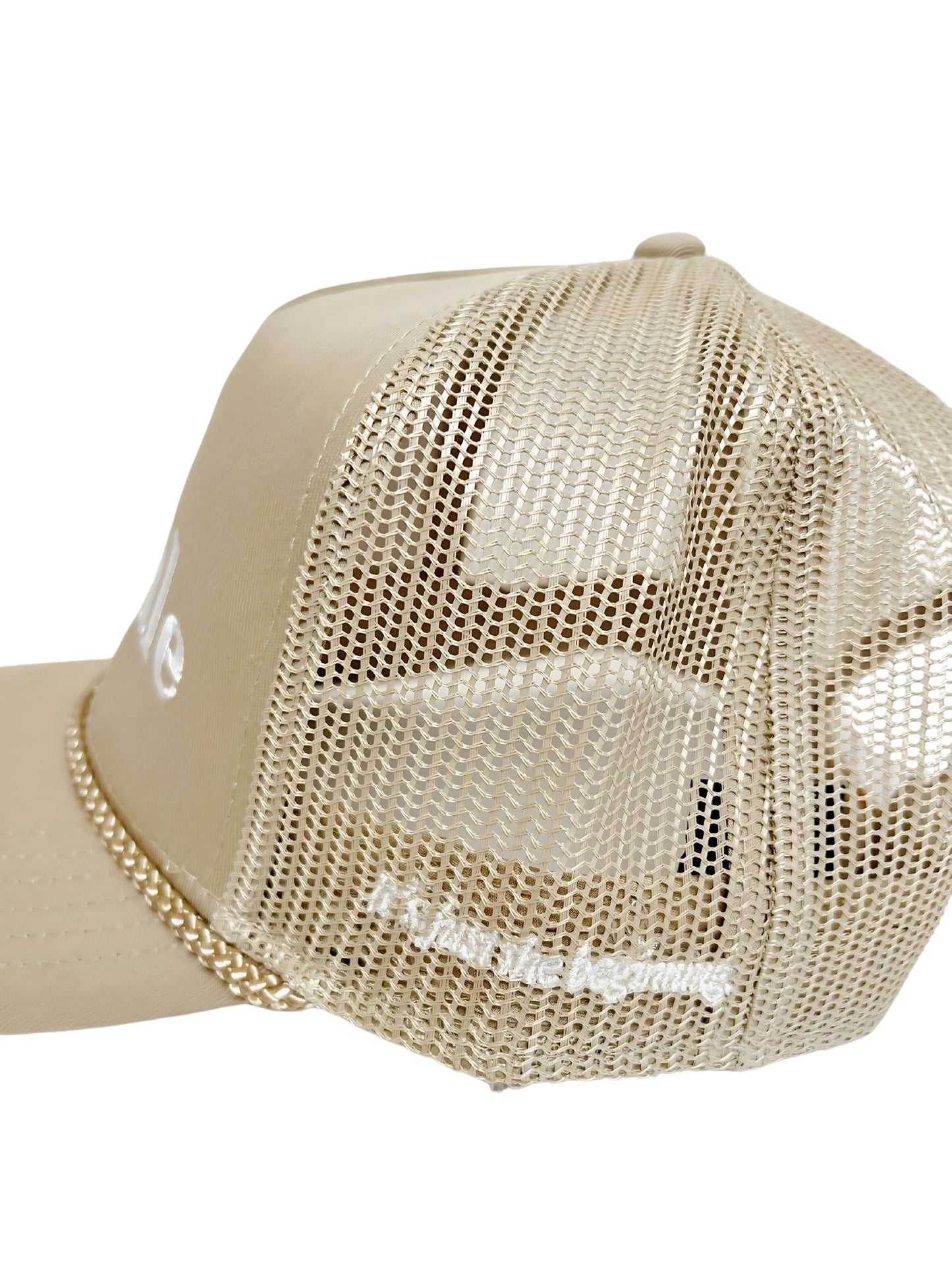 NEW Khaki Trucker Hat with White